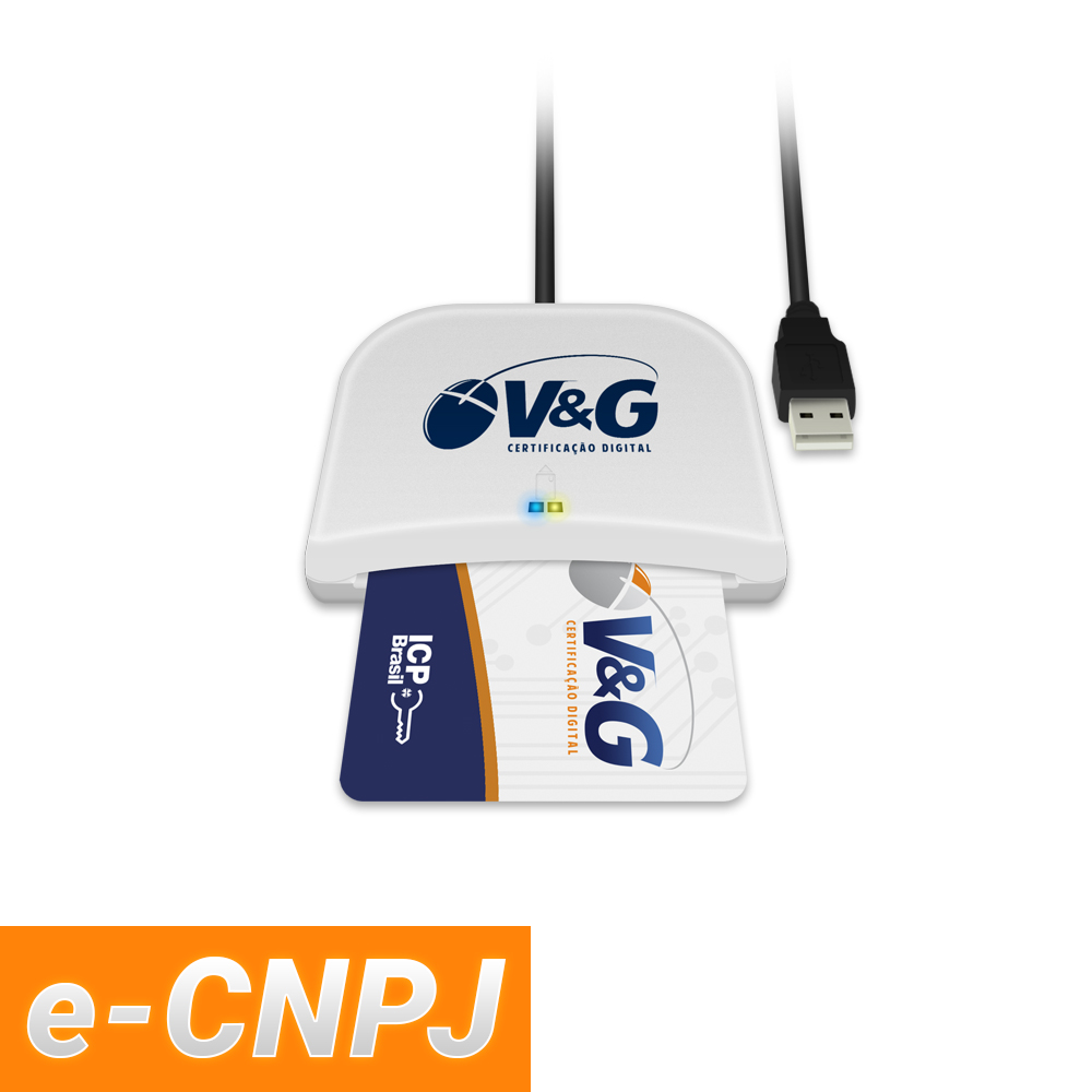 e-CNPJ A3 em cartão inteligente + Leitora (validade de 01 ano)